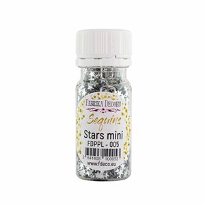 Bote de lentejuelas FD Stars Mini Silver