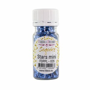Bote de lentejuelas FD Stars Mini Sapphire Metallic