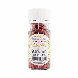 Bote de lentejuelas FD Stars Mini Red Metallic