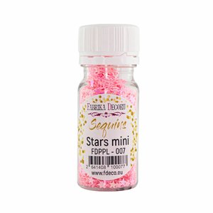 Bote de lentejuelas FD Stars Mini Pink with Golden Nacre