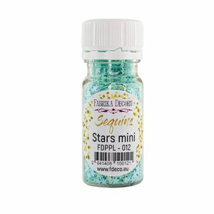 Bote de lentejuelas FD Stars Mini Mint with Pink Nacre