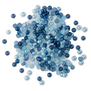 Medias perlas Buttons Galore Half Pearlz Blue