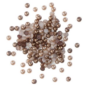 Medias perlas Buttons Galore Half Pearlz Taupe