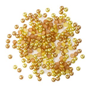 Medias perlas Buttons Galore Half Pearlz Golden