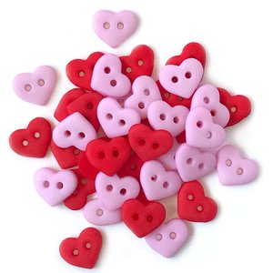 Set de botones Buttons Galore Valentine Hearts