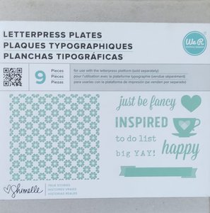 Placas de Letterpress True Stories