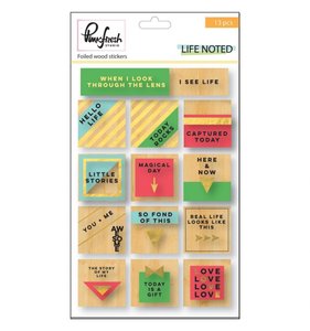 Maderitas con gold foil Life Noted