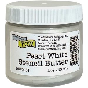 TCW Mix Media Stencil Butter Pearl White