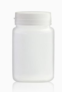 Tarro de plástico blanco con tapa abatible 80 ml