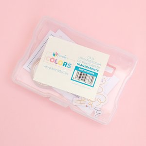 Caja de plástico Kimidori Colors 4"x6" Transparente