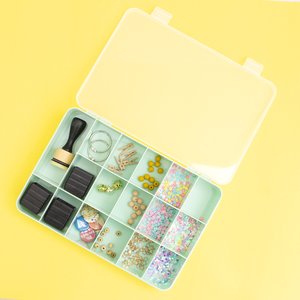 Caja con compartimentos Kimidori Colors Mint
