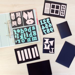 Set de 10 tarjetas magnéticas para organizar troqueles surtido