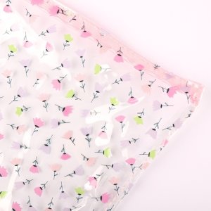 Estuche SYL Flores con cremallera rosa