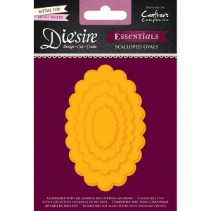Troqueles Die'sire Essentials Scalloped Ovals 4 pcs