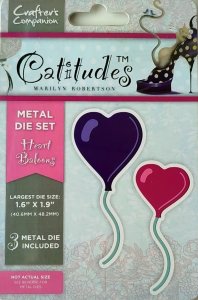 OUTLET Troqueles Crafters Companion Catitudes Heart Baloons 3 pcs