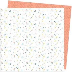 Papel 12"x12" Amy Tangerine Picnic in the park Dainty Dots