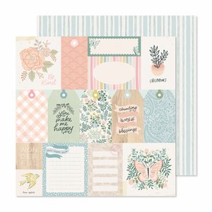Papel 12x12&quot; Be Kind col. Gingham Garden