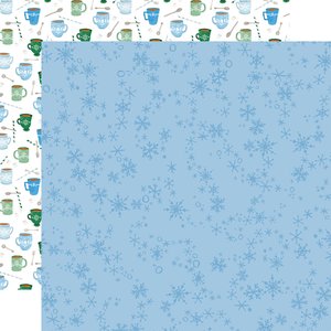 Papel 12x12" Winter Market Swirly Snowflakes