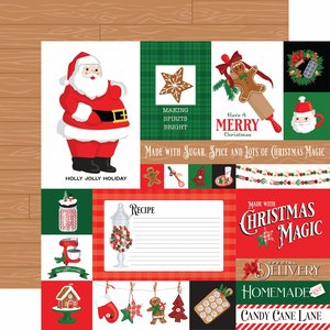 Papel 12x12" Carta Bella Christmas Cheer Multi Journaling Cards