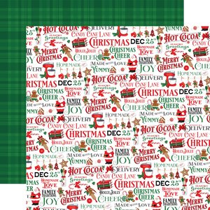 Papel 12x12" Carta Bella Christmas Cheer Holly Jolly