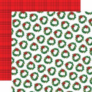 Papel 12x12" Carta Bella Christmas Cheer Wreath Wonderland