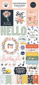 Chipboard 6x12" Carta Bella Here There And Everywhere Phrases