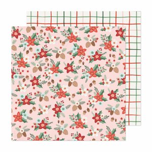 Papel 12"x12" Mittens and Mistletoe de Crate Paper Happiest Holiday
