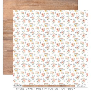 Papel 12"x12" Cocoa Vanilla These Days Pretty Posies
