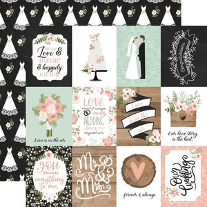 Papel 12x12" Our Wedding 3x4 Journaling Cards