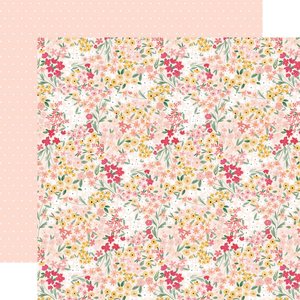 Papel 12x12" Welcome Baby Girl Dreamer Floral