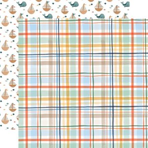 Papel 12x12" Welcome Baby Boy Plaid