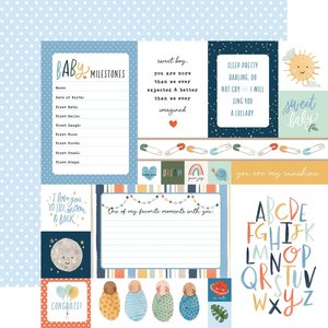 Papel 12x12" Welcome Baby Boy Multi Journaling Cards