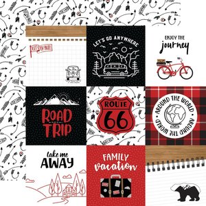 Papel 12x12" Let's Go Anywhere 4"X4" Journaling Cards