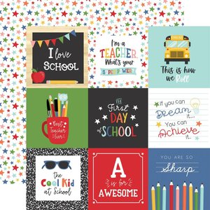 Papel 12x12" I Love School 4"X4" Journaling Cards