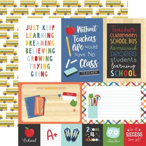 Papel 12x12" I Love School 4"X6" Journaling Cards