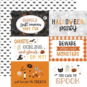 Papel 12x12" Halloween Party 6X4 Journaling Cards