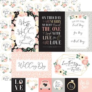 Papel 12x12" Echo Park Wedding Multi Journaling Cards