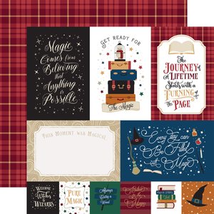 Papel 12x12" Echo Park Witches & Wizards n2 4X6 Journaling Cards