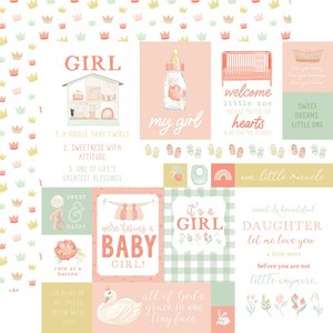 Papel 12x12" It's a Girl Multi Journaling Cards