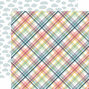 Papel 12x12" New Day Perfect Day Plaid