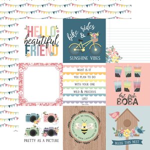 Papel 12x12" New Day 4"X4" Journaling Cards