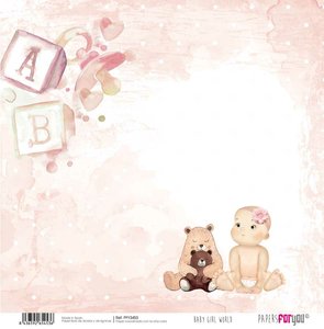 Papel 12x12" Papers For You Baby Girl World 3
