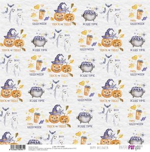 Papel tela 12x12" PFY Happy Halloween 1