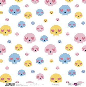 Papel tela 12x12" PFY Spooky Girl 6