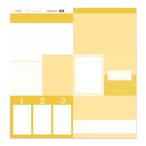 Papel 12&quot;x12&quot; de tarjetas para recortar AMARILLO de Mintopía