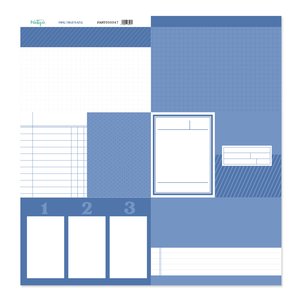 Papel 12&quot;x12&quot; de tarjetas para recortar AZUL de Mintopía