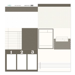 Papel 12&quot;x12&quot; de tarjetas para recortar BEIGE Y GRIS de Mintopía