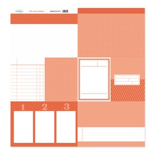 Papel 12&quot;x12&quot; de tarjetas para recortar NARANJA de Mintopía