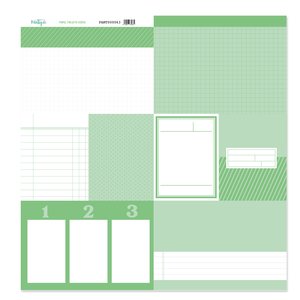 Papel 12&quot;x12&quot; de tarjetas para recortar VERDE de Mintopía