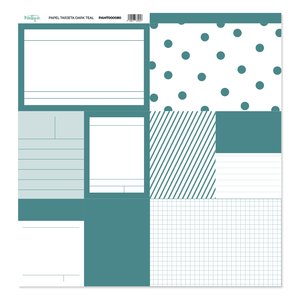 Papel 12x12 de tarjeta dark teal Back to Basics de Mintopía
